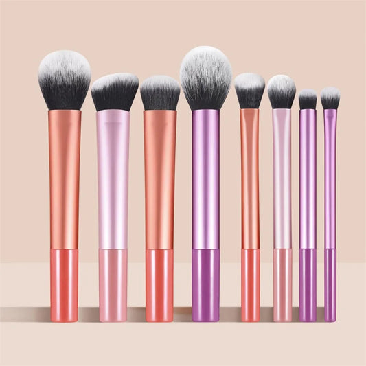 8pcs Makeup Brush Kit Soft Synthetic Hair Make Up Brushes Foundation Blush Eyeshadow Cosmetic Makeup Tools
